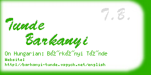 tunde barkanyi business card